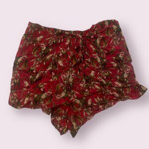 ⭐ Band of Gypsies Parrot Bird Tulip Tie Micro Boho Pull On Hipster Vaca Shorts